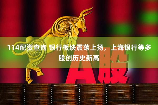 114配资查询 银行板块震荡上扬，上海银行等多股创历史新高